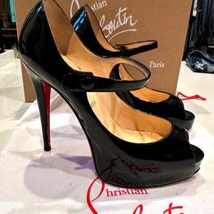 Christian Louboutin Patent Leather Jane Vendome Heels (39)